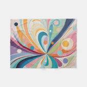 Abstracte golvende vormen fleece deken (Voorkant (Horizontaal))