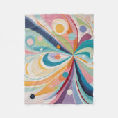 Abstracte golvende vormen fleece deken (Voorkant)