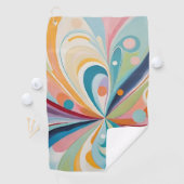 Abstracte golvende vormen golfhanddoek (Insitu)