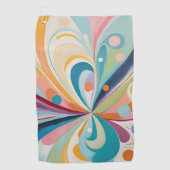 Abstracte golvende vormen golfhanddoek (Voorkant)