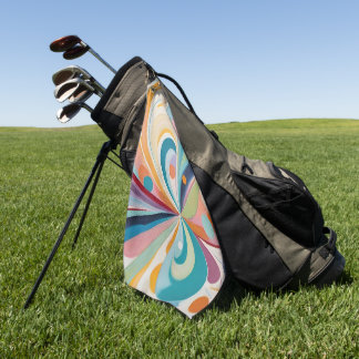 Abstracte golvende vormen golfhanddoek