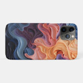 Abstracte golvende vormen wervelende geometrische Case-Mate iPhone case (Achterkant (horizontaal))