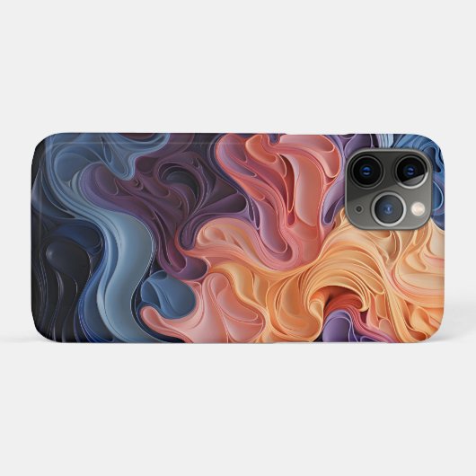 Abstracte golvende vormen wervelende geometrische Case-Mate iPhone case (Achterkant (horizontaal))
