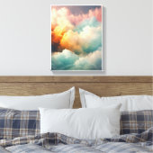 Abstracte golvende wolken Canvas Print (Insitu (Slaapkamer))