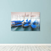 Abstracte gondels, Venetië Canvas Afdruk (Insitu (Houten vloer))