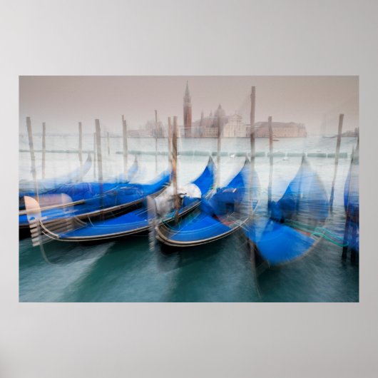 Abstracte gondels, Venetië Poster (Voorkant)