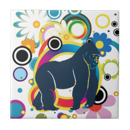 Abstracte Gorilla Ceramic Tile Tegeltje