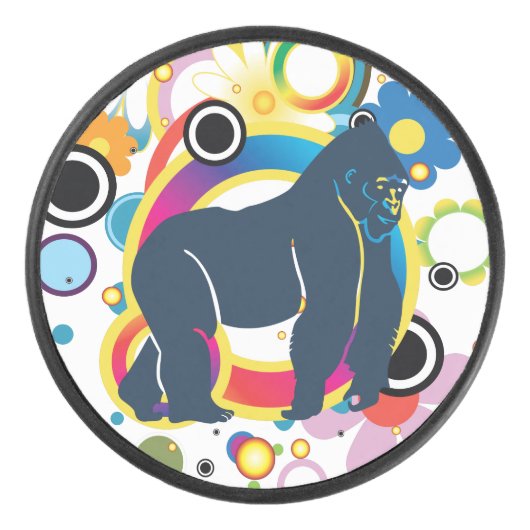Abstracte Gorilla Hockey Puck (Voorkant)