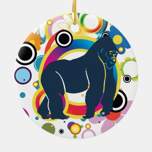 Abstracte Gorilla Ornament (Achterkant)