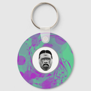 Abstracte Gorilla Sleutelhanger