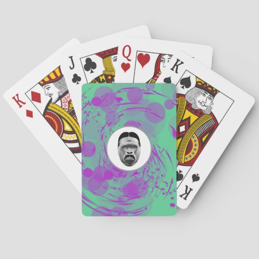 Abstracte Gorilla-speelkaarten Pokerkaarten (Achterkant)