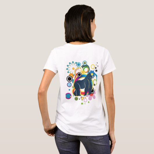 Abstracte Gorilla Women's Basic T-Shirt (Achterkant volledig)