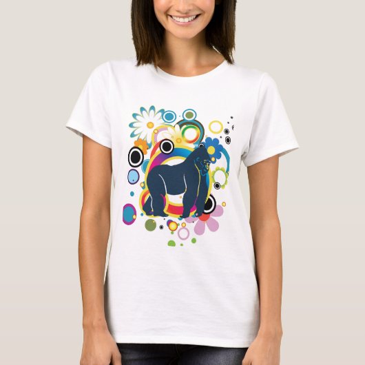 Abstracte Gorilla Women's Basic T-Shirt (Voorkant)