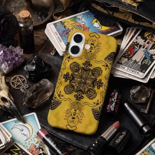 Abstracte goth tribale lijntekening herhalingspatr Case-Mate iPhone case