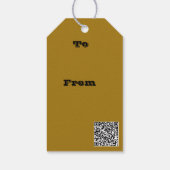 Abstracte Gothic Tribal Line Tekening Herhalingspa Cadeaulabel (Achterkant)