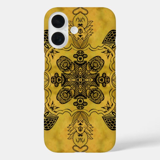 Abstracte Gothic Tribal Line Tekening Herhalingspa Case-Mate iPhone Case (Achterkant)