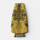 Abstracte Gothic Tribal Line Tekening Herhalingspa Flesjeskoeler (Achterkant)