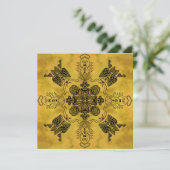 Abstracte Gothic Tribal Line Tekening Herhalingspa Kaart (Staand voorkant)