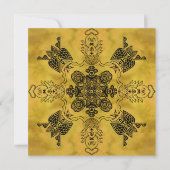 Abstracte Gothic Tribal Line Tekening Herhalingspa Kaart (Voorkant)