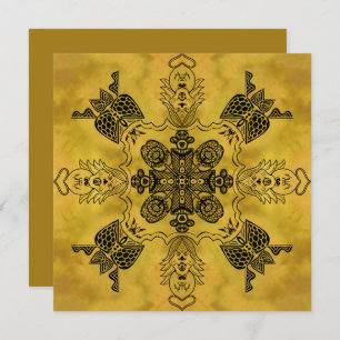 Abstracte Gothic Tribal Line Tekening Herhalingspa Kaart