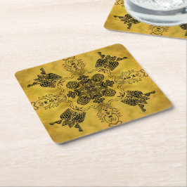 Abstracte Gothic Tribal Line Tekening Herhalingspa Kartonnen Onderzetters