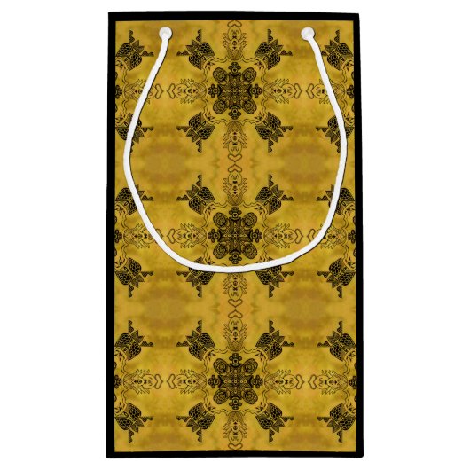 Abstracte Gothic Tribal Line Tekening Herhalingspa Klein Cadeauzakje (Achterkant)