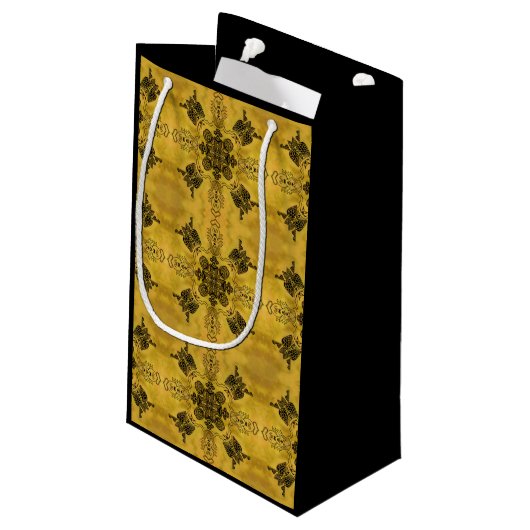 Abstracte Gothic Tribal Line Tekening Herhalingspa Klein Cadeauzakje (Achterkant Gekanteld)