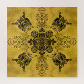 Abstracte Gothic Tribal Line Tekening Herhalingspa Legpuzzel (Verticaal)