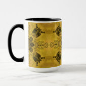 Abstracte Gothic Tribal Line Tekening Herhalingspa Mok (Links)