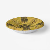 Abstracte Gothic Tribal Line Tekening Herhalingspa Papieren Kommen (Gebogen)