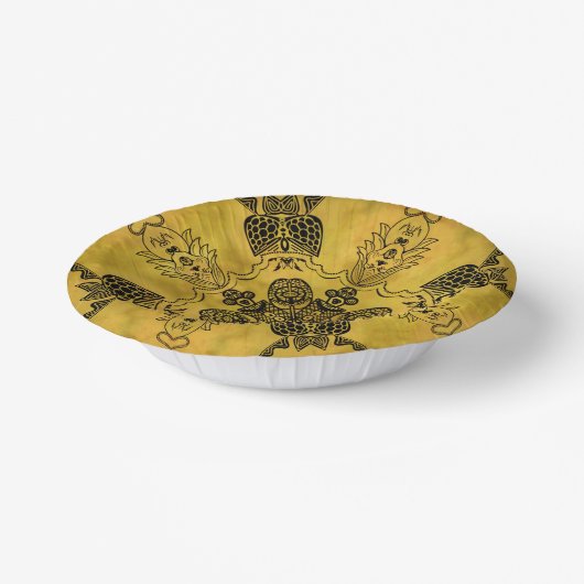 Abstracte Gothic Tribal Line Tekening Herhalingspa Papieren Kommen (Gebogen)