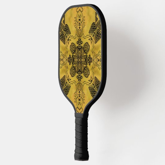 Abstracte Gothic Tribal Line Tekening Herhalingspa Pickleball Paddle (Links)