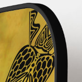 Abstracte Gothic Tribal Line Tekening Herhalingspa Pickleball Paddle (Links Detail)