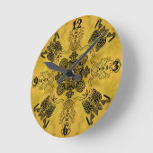 Abstracte Gothic Tribal Line Tekening Herhalingspa Ronde Klok (Hoek)