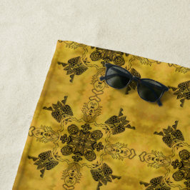 Abstracte Gothic Tribal Line Tekening Herhalingspa Strandlaken