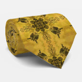 Abstracte Gothic Tribal Line Tekening Herhalingspa Stropdas (Opgerold)