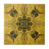 Abstracte Gothic Tribal Line Tekening Herhalingspa Tegeltje (Voorkant)