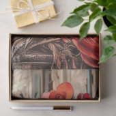 Abstracte Gotische Gargouille Blauwe Vlinder Decou Tissuepapier (Geschenk)