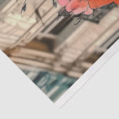 Abstracte Gotische Gargoyle Blue Butterfly Decoupa Tissuepapier (Detail)