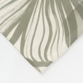 Abstracte Gouache Bloemcompositie Fleece Deken (Hoek)
