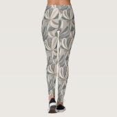 Abstracte Gouache Bloemcompositie Leggings (Achterkant)