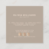 Abstracte Gouache geschilderd groen blush social m Vierkante Visitekaartje (Achterkant)