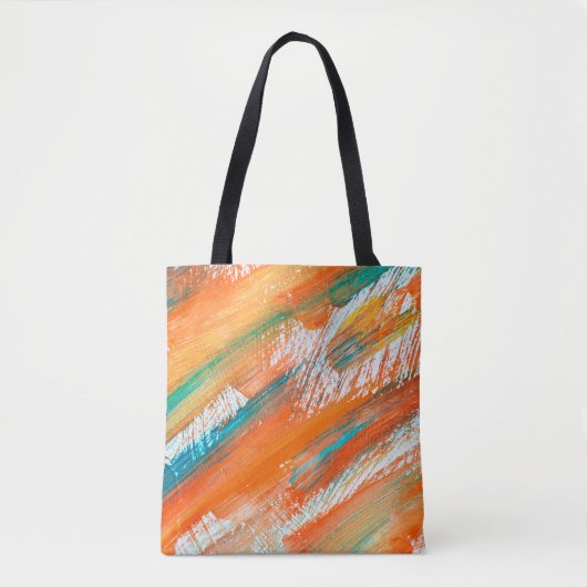 Abstracte gouache schildert verschillende heldere tote bag (Voorkant)