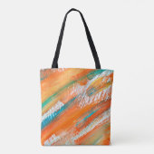 Abstracte gouache schildert verschillende heldere tote bag (Achterkant)
