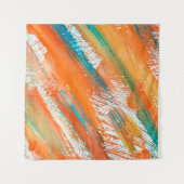 Abstracte gouache schildert verschillende heldere  wandkleed (Voorkant (horizontaal))