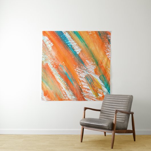 Abstracte gouache schildert verschillende heldere wandkleed (In Situ (horizontaal))