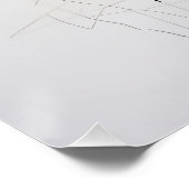 Abstracte Gouache Textured Art Perfect Poster (Hoek)