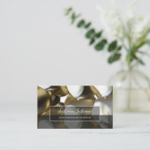 Abstracte goud zilver metaallegering structuren visitekaartje (Staand voorkant)