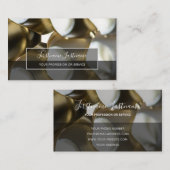 Abstracte goud zilver metaallegering structuren visitekaartje (Voorkant / Achterkant)