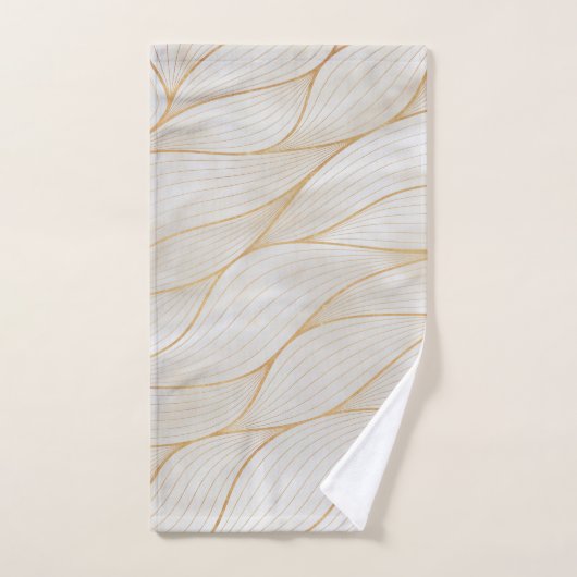 Abstracte gouden bladeren kunstwerk | Handdoek set (Handdoek)